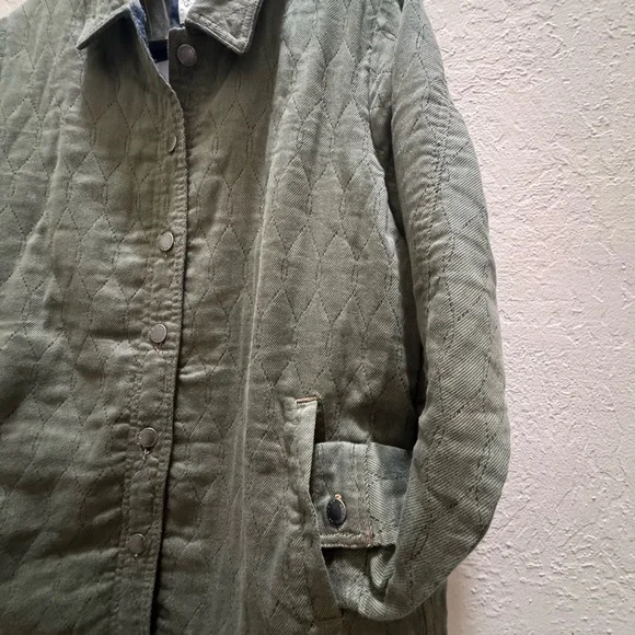 Jachs Girlfriend Ladies’ Olive Large Quilted Chore Jacket - Picture 8 of 16
